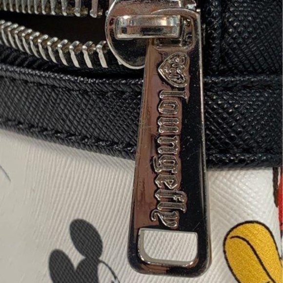 Disney Loungefly Mickey Mouse White Leather Backpack. main image 9